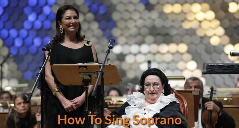 Soprano perform in the opera house.