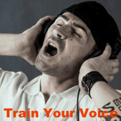 Vocal training session.