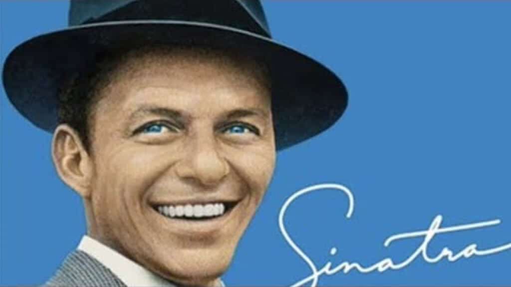Frank Sinatra album photo with his signature.