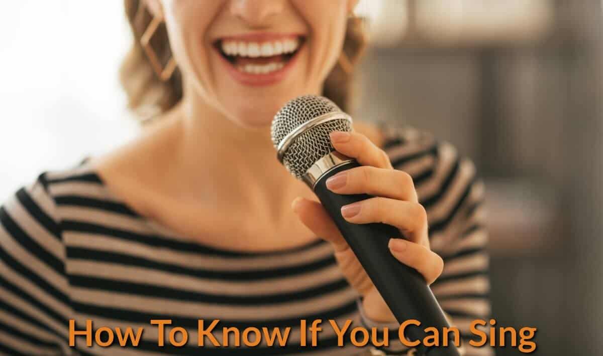 A female singer is testing her voice with mic.